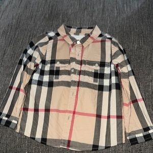 Toddler Burberry Shirt Long Sleeve - 2Y